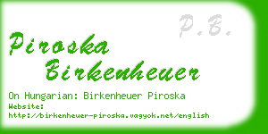 piroska birkenheuer business card